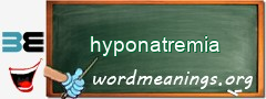 WordMeaning blackboard for hyponatremia